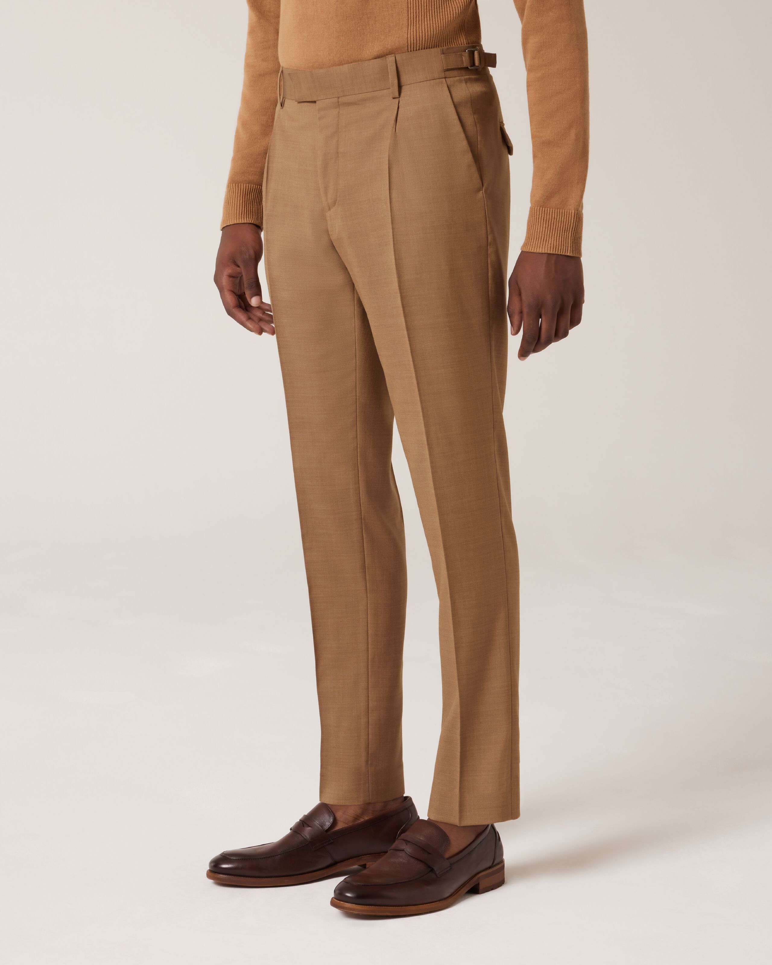 Slim Stretch Tailored Pant Tan Slim Stretch Tailored Pant Suit Pants Politix